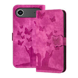 Butterfly Cat Embossing Flip Leather Phone Case