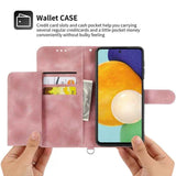 Skin-feel Flowers Embossed Wallet Leather Phone Case