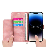 Skin-feel Flowers Embossed Wallet Leather Phone Case