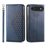 Cubic Grid Calf Texture Magnetic Leather Phone Case