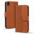 Business Diamond Buckle Leather Phone Case with Lanyard