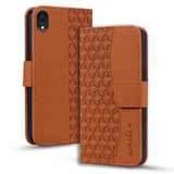 Business Diamond Buckle Leather Phone Case with Lanyard