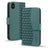 Business Diamond Buckle Leather Phone Case with Lanyard