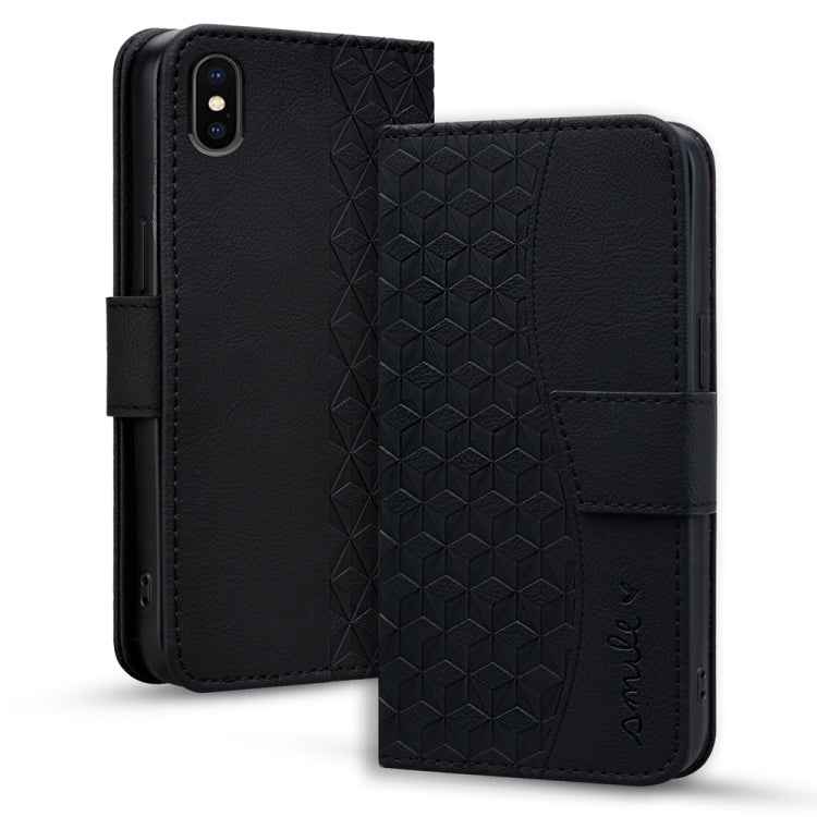 Business Diamond Buckle Leather Phone Case with Lanyard
