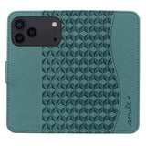 Business Diamond Buckle Leather Phone Case with Lanyard