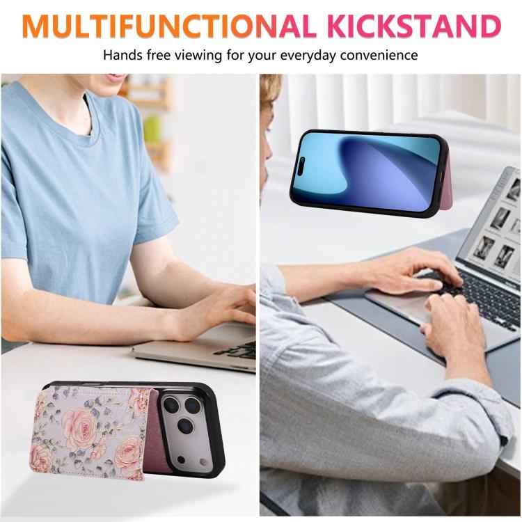 Printed Double Buckle RFID Anti-theft Phone Case