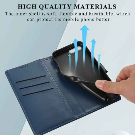PU Genuine Leather Texture Embossed Line Phone Case