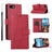 PU Genuine Leather Texture Embossed Line Phone Case