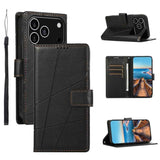 PU Genuine Leather Texture Embossed Line Phone Case