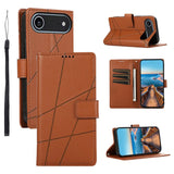 PU Genuine Leather Texture Embossed Line Phone Case