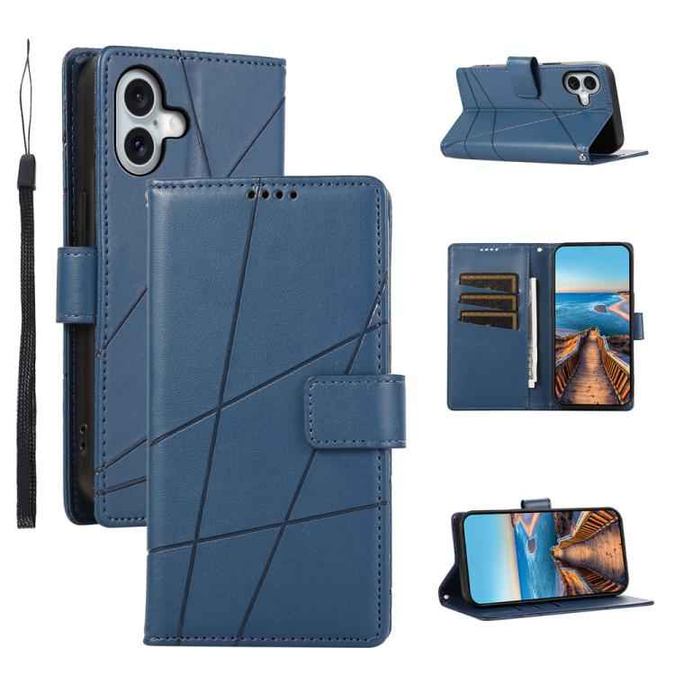 PU Genuine Leather Texture Embossed Line Phone Case