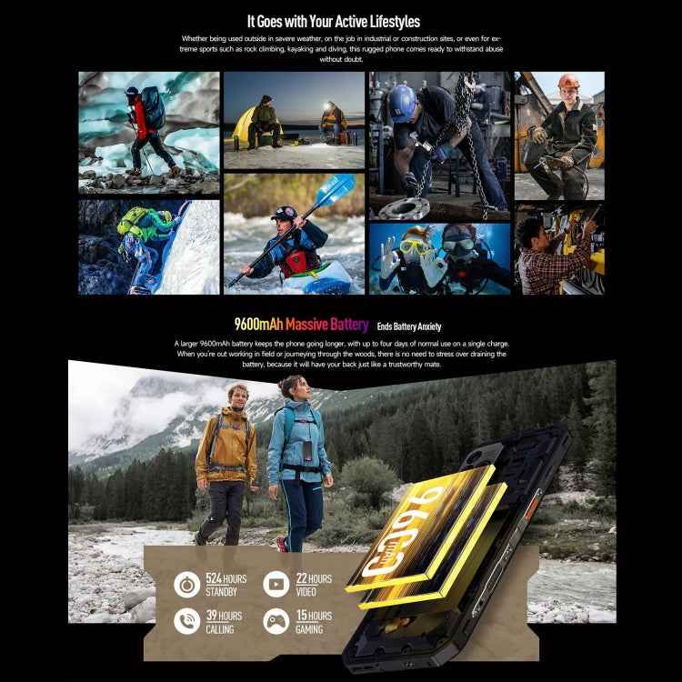 Ulefone Power Armor 18T Ultra Version 5G 12GB+512GB, Thermal Imaging Rugged Phone, 6.58 inch, MediaTek Dimensity 7050