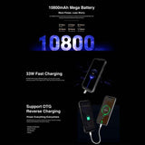 DOOGEE V30 Pro, 12GB+512GB, 200MP Camera, 10800mAh Battery, 6.58 inch Android 13 Dimensity 7050 , Support Google Pay