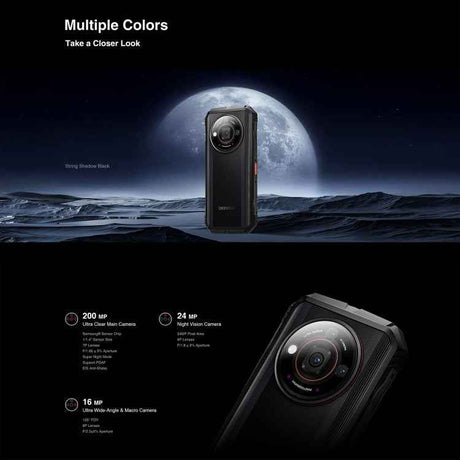 DOOGEE V30 Pro, 12GB+512GB, 200MP Camera, 10800mAh Battery, 6.58 inch Android 13 Dimensity 7050 , Support Google Pay