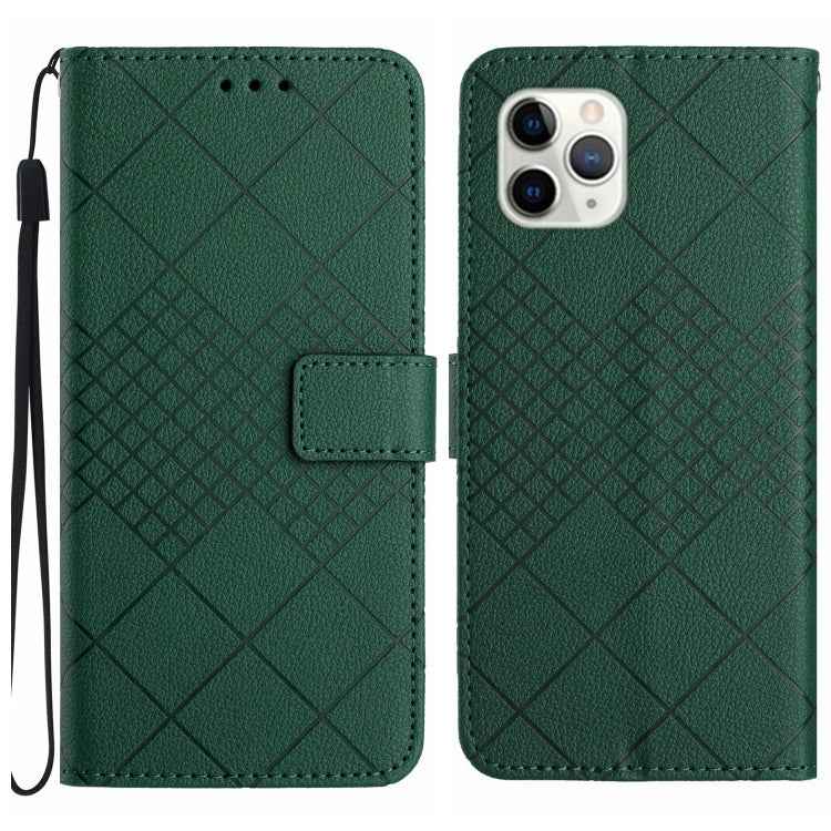 Rhombic Grid Texture Leather Phone Case