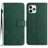 Rhombic Grid Texture Leather Phone Case