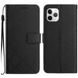 Rhombic Grid Texture Leather Phone Case