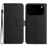 Rhombic Grid Texture Leather Phone Case