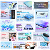 Blackview SHARK 8, Fingerprint Identification,8GB+256GB, 6.78 inch Android 13 MTK6789 Helio G99 Octa Core