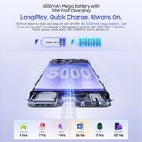 Blackview SHARK 8, Fingerprint Identification,8GB+256GB, 6.78 inch Android 13 MTK6789 Helio G99 Octa Core