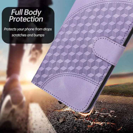 YX0060 Elephant Head Embossed Phone Leather Case with Lanyard