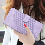 YX0060 Elephant Head Embossed Phone Leather Case with Lanyard