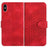 YX0060 Elephant Head Embossed Phone Leather Case with Lanyard
