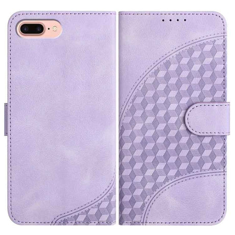 YX0060 Elephant Head Embossed Phone Leather Case with Lanyard