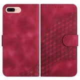 YX0060 Elephant Head Embossed Phone Leather Case with Lanyard