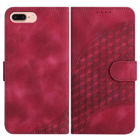 YX0060 Elephant Head Embossed Phone Leather Case with Lanyard