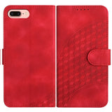 YX0060 Elephant Head Embossed Phone Leather Case with Lanyard