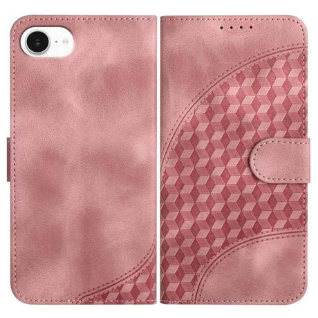 YX0060 Elephant Head Embossed Phone Leather Case with Lanyard