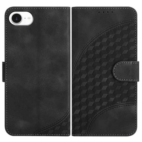 YX0060 Elephant Head Embossed Phone Leather Case with Lanyard