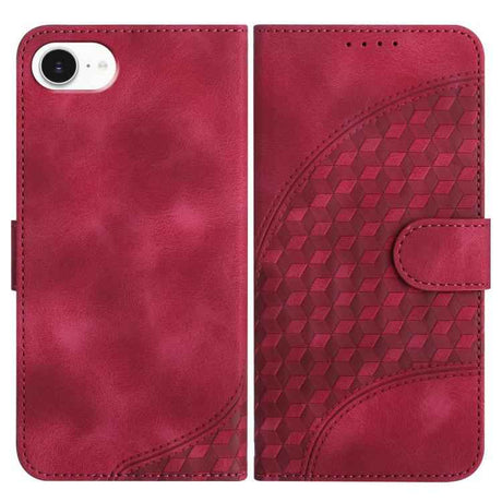 YX0060 Elephant Head Embossed Phone Leather Case with Lanyard