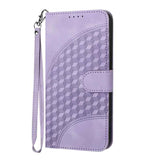 YX0060 Elephant Head Embossed Phone Leather Case with Lanyard