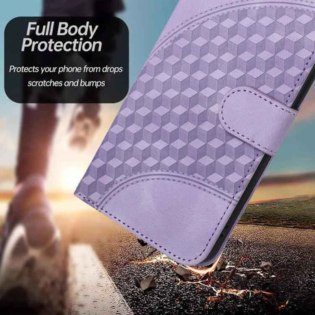 YX0060 Elephant Head Embossed Phone Leather Case with Lanyard