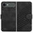 YX0060 Elephant Head Embossed Phone Leather Case with Lanyard