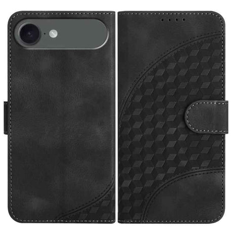 YX0060 Elephant Head Embossed Phone Leather Case with Lanyard