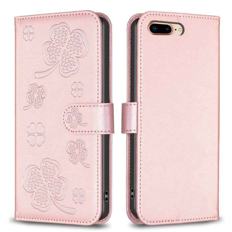 Four-leaf Embossed Leather Phone Case