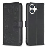 Four-leaf Embossed Leather Phone Case