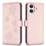 Four-leaf Embossed Leather Phone Case