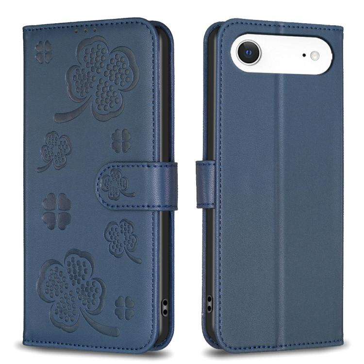 Four-leaf Embossed Leather Phone Case
