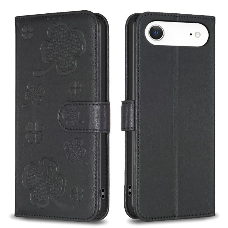 Four-leaf Embossed Leather Phone Case