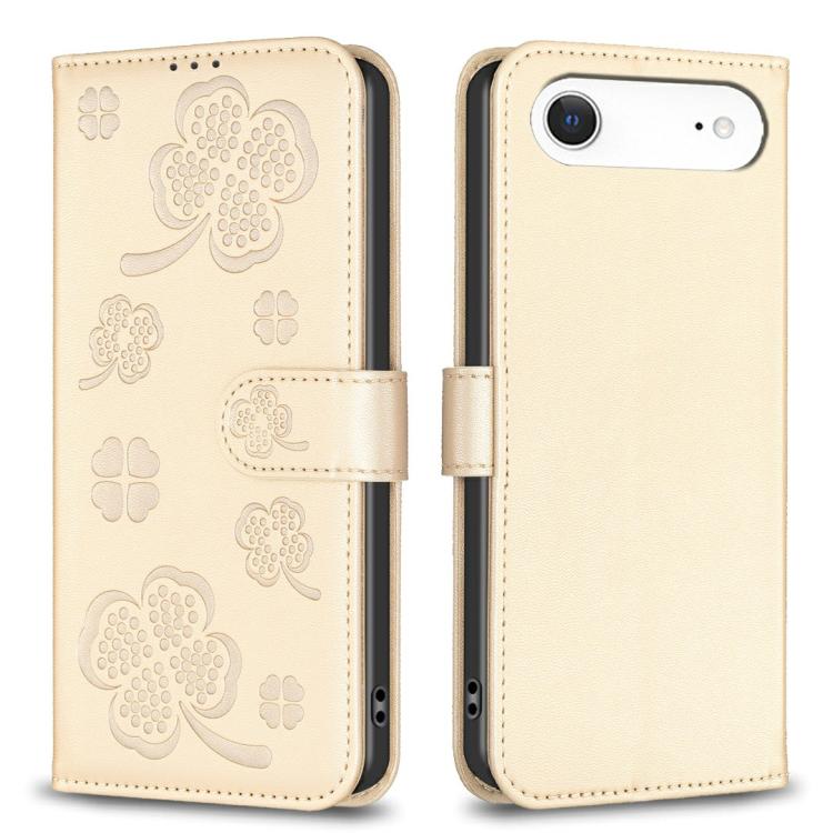Four-leaf Embossed Leather Phone Case