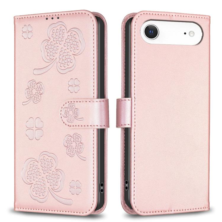Four-leaf Embossed Leather Phone Case