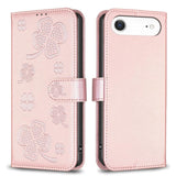 Four-leaf Embossed Leather Phone Case