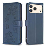 Four-leaf Embossed Leather Phone Case