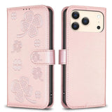 Four-leaf Embossed Leather Phone Case