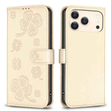 Four-leaf Embossed Leather Phone Case