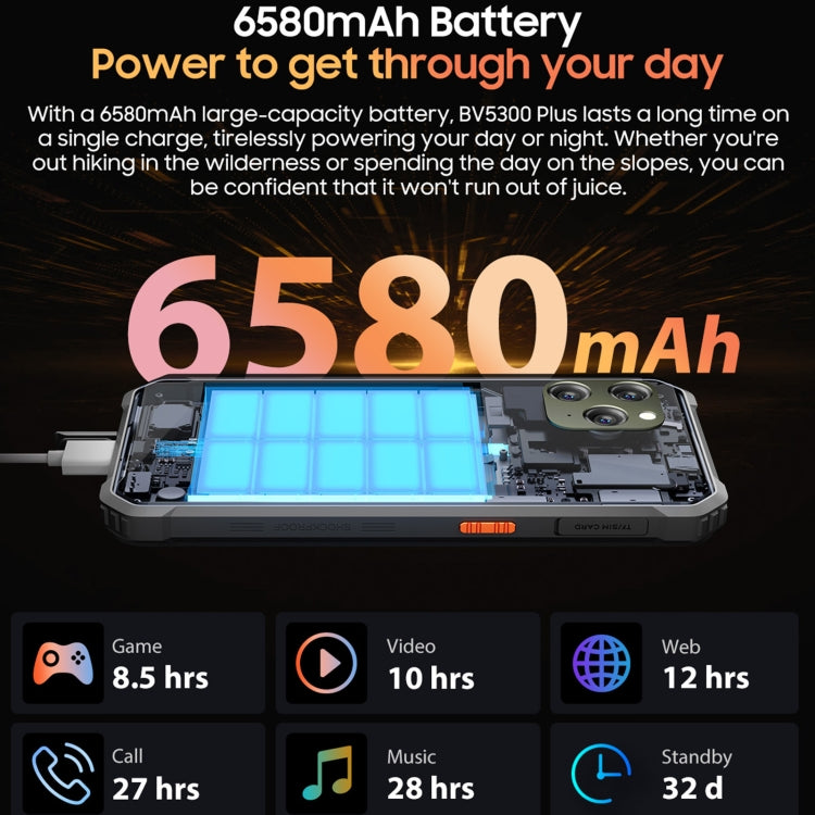 Blackview BV5300 Plus, Rugged Smartphone, 8GB+128GB, 6.1 inch Android 13 MediaTek Helio G72 Octa Core